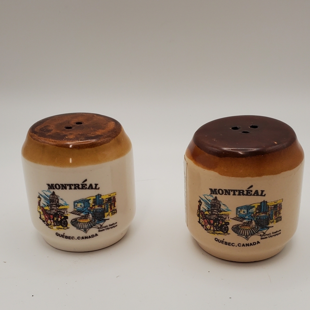 Vintage Montreal Souvenir Salt And Pepper Shakers Cottagecore Retro